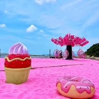 Sable de couleur rose fritté en usine longue durée et résistant à la décoloration pour les cérémonies révolutionnaires mariages paysages de plage