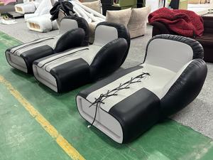 Juego de sillón reclinable de cuero de diseño creativo moderno de estilo nórdico, guantes de boxeo, sofá seccional, hogar, sala de estar, escuela, aplicación - Product Image 2