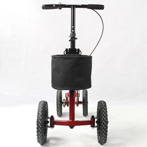 Dosing Four Wheel <b>Walker</b> Foldable Red With Seat For <b>Elderly</b> Rehabilitation Use - Product Image 2