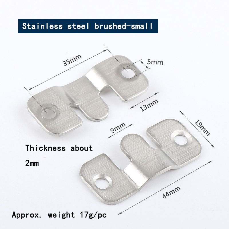 Small stainless steel (2 pieces price) brushed