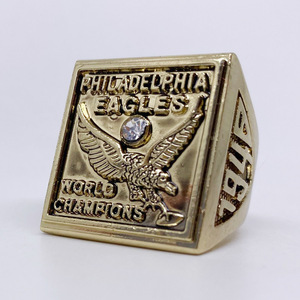 Anillo Conmemorativo de los Philadelphia Eagles, Campeones Mundiales de 1949, Joyería de Aleación Plateada para Hombre - Product Image 1