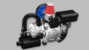 Nouveau moteur à essence DLE200 pour <span class=keywords><strong>parapente</strong></span>, bicylindre, deux temps, refroidissement naturel par air, démarrage électrique, cylindrée 200 cm³ - Product Image 3