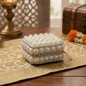 Handmade Beaded Jewellery Box Jewelry Organizer Vanity <b>Storage</b> Box Gift Box for Rings <b>Earrings</b> and Accessories - Product Image 1
