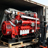 Générateur à gaz turbocompressé 16 cylindres 1000 kW, direct usine, groupe électrogène double carburant pour alimentation de secours industrielle d'urgence