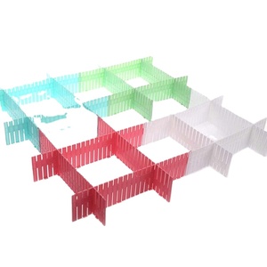 2/4pcs <span class=keywords><strong>Tiroir</strong></span> à grille en plastique Séparateur réglable Diviseur Cabinet <span class=keywords><strong>DIY</strong></span> Grille Ménage Nécessités Stockage Organisateur Outils - Product Image 6