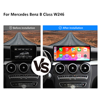 Radio Mobil Ultra sempit, Radio mobil nirkabel 12.3 "untuk MERCEDES BENZ B Class W246 4.5 5.0 layar otomatis Android Carplay Linux Wifi BT