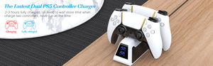 <strong>PS5</strong> <strong>Controller</strong> Charger USB Port <strong>DualSense</strong> Fast Charging Dock Station with LED Indicator for Charge up 2 <strong>PS5</strong> Wireless <strong>Controllers</strong> - Product Image 6
