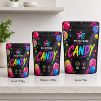 Sacs Doypack Personnalisés en Mylar Anti-Odeur avec Fermeture Zip pour Emballage de Bonbons Gommeux – Vente en Gros