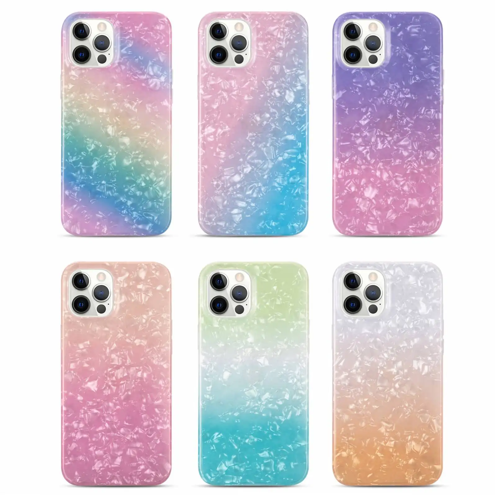 New IMD process gradient shell pattern all-inclusive protective cover optional multi-color for iphone14 13 12pro max phone case