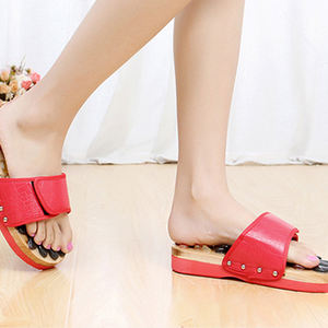 Pantoufles de massage des pieds Shiatsu pour soins de santé d'acupuncture avec réflexologie naturelle et <span class=keywords><strong>naturopathie</strong></span> ZL Brand Model Z597R 35-43cm - Product Image 4