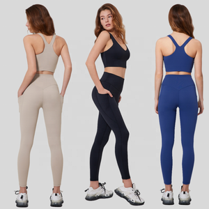 XXXL Cộng Với Kích Thước Hoạt Động Thể Thao Chống Sốc Áo Ngực Thể Thao Cao Eo Cao Đàn Hồi Túi Yoga Quần Xà Cạp Phòng Tập Thể Dục Tập Thể Dục Bộ - Product Image 2