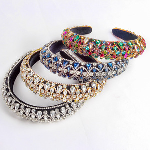 Serre-tête en cristal Hua Liyu pour femme, style baroque, accessoire de cheveux en strass, coiffe de mariée - Product Image 2