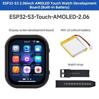 Waveshare ESP32-S3 Carte de développement de montre tactile AMOLED 2,06 pouces avec codec audio intégré, prend en charge le chat vocal IA DeepSeek, 32 Mo de mémoire Flash