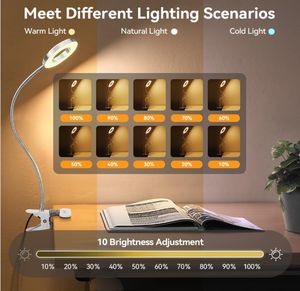 Lampe <span class=keywords><strong>de</strong></span> livre à col <span class=keywords><strong>de</strong></span> cygne flexible 3 Modes <span class=keywords><strong>de</strong></span> couleur 10 niveaux <span class=keywords><strong>de</strong></span> luminosité Lecture pour enfants Zoom Réunions Clip Table Tête <span class=keywords><strong>de</strong></span> <span class=keywords><strong>lit</strong></span> Bureau - Product Image 2