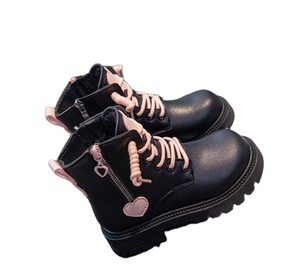 Nouvelles chaussures décontractées pour enfants à la mode, bottes en cuir mignonnes pour bébé fille, bottes à semelle souple pour filles, automne - Product Image 1