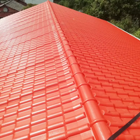 Lámina de Techo Corrugada de ASA UPVC de Estilo Colonial Español, Tejas con Aislamiento Térmico y Acústico de Diseño Tradicional