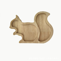 Plateau de rangement multifonctionnel en bois massif ESTICK, plateau de service en bois en forme d'arbre pour la maison, cadeau de Noël