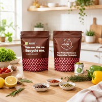 Fabricant de sachets souples personnalisés, étanches, résistants à l'humidité, refermables, pour chewing-gum, aliments pour bébés, chips de pommes de terre