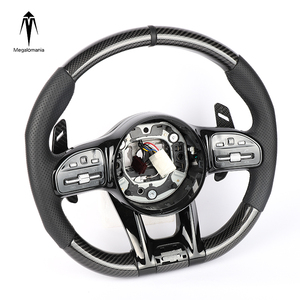 Volante de Fibra de Carbono Compatible con Benz W204 W205 W211 W212 W222 <span class=keywords><strong>Clase</strong></span> A E S C G B GLE GLC CLA GLS AMG GT, Volante con LED - Product Image 5