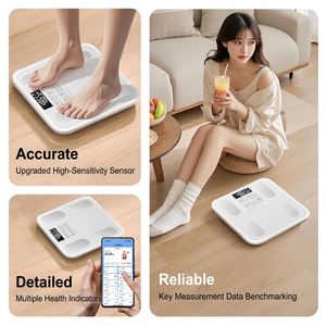 Digitale Körperfettwaage aus Gehärtetem Glas mit Bluetooth-<span class=keywords><strong>App</strong></span>-Unterstützung und Aufladbarer Funktion für Zuhause und Badezimmer - Product Image 2