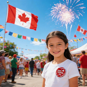 Juego de 8 insignias pequeñas para el Día de Canadá, botones con diseño de hoja de arce para celebraciones patrióticas y eventos del Día Nacional - Product Image 3