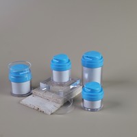 Récipients cosmétiques givrés en PP 15ml 100ml pots de crème sans air sous vide pour soins de la peau crème à récurer crème pour les yeux corps visage plastique