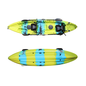 Kayak à pagaie tandem en plastique pour 3 personnes, kayak de pêche à assise sur le dessus, bateau en HDPE, canoë avec moteur électrique, kayak de tourisme pour la mer - Product Image 6