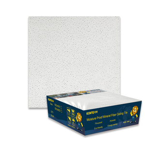 Plaques de <span class=keywords><strong>plafond</strong></span> en fibres minérales Kente 2x2 modernes, carrées, sans <span class=keywords><strong>amiante</strong></span>, anti-affaissement, pour bâtiments de bureaux - Product Image 4