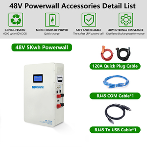 Batería de Almacenamiento de Energía LiFePO4 de 48V 5KWH con <span class=keywords><strong>Inversor</strong></span> Integrado de <span class=keywords><strong>5KW</strong></span>, Montaje en Pared, Protección IP64, Puerto de Comunicación CAN - Product Image 3
