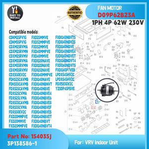 Motor de Ventilador para Unidad Interior Daikin VRV 895 154035J, Motor de Ventilador DC para Aire Acondicionado, Repuestos para Sistemas VRF HVAC. Piezas de Repuesto OEM - Product Image 4