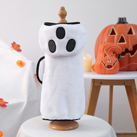 Costume d'Halloween pour animaux de compagnie en forme de citrouille, sweat à capuche en polaire orange, ensemble de conception personnalisée, pack de vente en gros