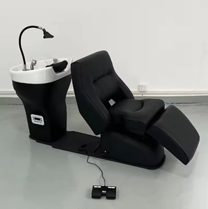 New Style Electric Remote Control High End Stainless Steel 3 Motor Ceramic Basin Shampoo <b>Bed</b> - Product Image 6