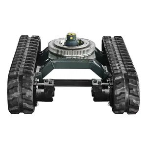 QDRT-3T Rangka Undercarriage Track Karet Kustom 3Ton dengan Drive Slew untuk Ekskavator