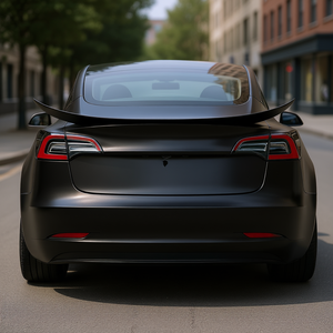 Alerón Trasero GT Wing de Fibra de Carbono Negro Mate para Tesla Model 3, Alerón de Alta Resistencia para Auto de Carreras con Instalación con Cinta Adhesiva o Tornillos - Product Image 2