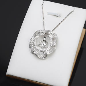 Support de pendentif en argent S925 pour collier de perles de grande taille 13-14 pour femmes, accessoire en cristal DIY, produit semi-fini de personnalité - 786 - Product Image 2