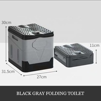 Nouveau design de toilette portable pliante pour voiture toilette mobile d'urgence pour camping en plein air