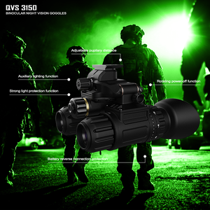 QCNV QVS3150 FOV50 °   Lunettes de vision nocturne FOM1800+ pour opérations tactiques, tube intensificateur d'image Mx10160 GEN2+ - Product Image 2