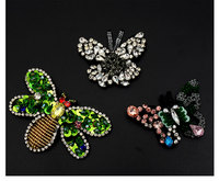 Patchs à coudre en strass avec belle papillon à la mode en gros patchs à paillettes appliqués transferts de chaleur patchs en strass à la mode