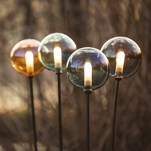 Chemin extérieur ou clôture imperméable coloré boule de verre ballon à bulles G4 led lumière pour jardin mur porche décoratif - Product Image 1