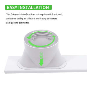 Adaptateur de fenêtre manuel ABS de haute qualité de 5.1 pouces pour <span class=keywords><strong>climatiseur</strong></span> mobile à domicile en plastique écologique pratique - Product Image 4