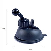 Support magnétique rotatif à 360 degrés pour téléphone portable, avec ventouse et tête sphérique de 17 mm, pour console centrale et bureau, fixation verticale