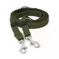 Laisse pour chien en nylon multifonctionnelle réglable avec logo personnalisé, durable et légère, pour l'entraînement des chiens
