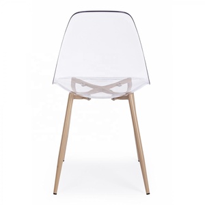 Asiento transparente Marco de metal Comedores al aire libre Muebles Sillas de comedor Salle a Manger Silla de sala de estar - Product Image 4