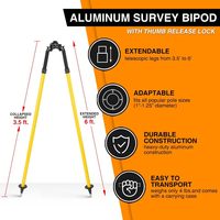 Trípode de Aluminio para Topografía con Liberación Rápida para Prisma, GPS, Estación Total, GNSS, Marca OEM, Garantía de 6 Meses
