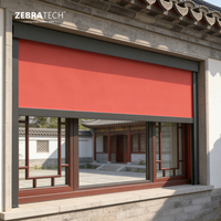 Persianas Verticales Modernas Motorizadas Opacas para Oficina, con Cierre de Cremallera, Tela Certificada NFPA 701 para Ventanas Grandes