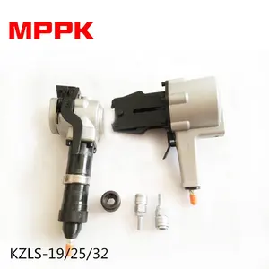 Kzl kzs conjunto de máquina de embalagem, um tensor e selador, ferramentas de combinação, pneumática, tira de metal, máquina de encaixe de aço para cordão de aço