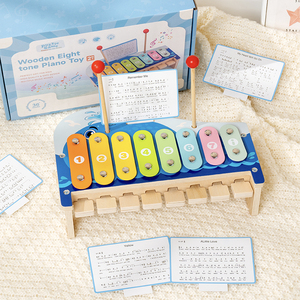 Piano <span class=keywords><strong>de</strong></span> Percusión Sensorial Montessori, Soporte Musical Multifuncional, Piano Táctil Mágico, <span class=keywords><strong>Instrumentos</strong></span> <span class=keywords><strong>Musicales</strong></span> <span class=keywords><strong>de</strong></span> Madera para Niños Pequeños - Product Image 5