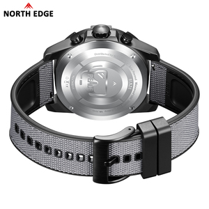 Reloj NORTH EDGE BLAZE de energía solar con envío directo, reloj de cuarzo de acero inoxidable 316 para hombre, deportivo, piloto, resistente al agua 50M, cronómetro - Product Image 5