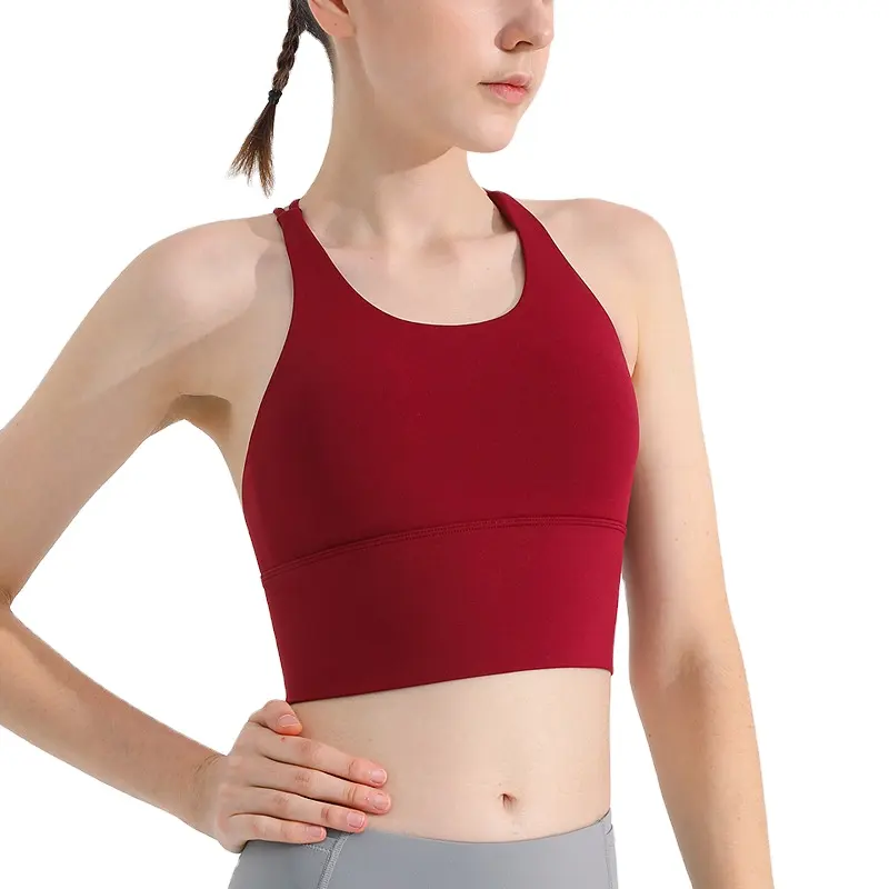 Sexy Women Top Quality Wholesale Sports Bra Custom Made Plain Slim Fit Gym Jogging Bra Women women's t-shirts