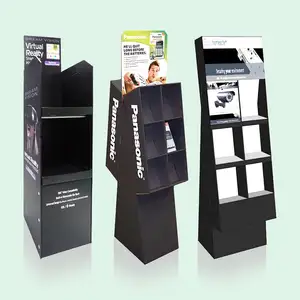 Custom Retail Shop Electron Display Stand Cardboard Floor Display Stand Phone Case Display Rack Design For Mobile Shop